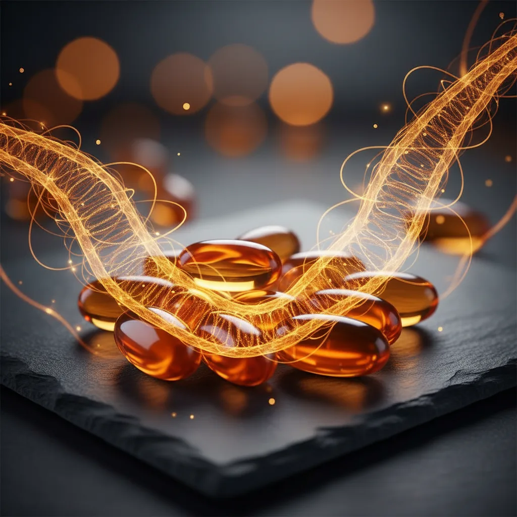 CoQ10 capsules with energy glow