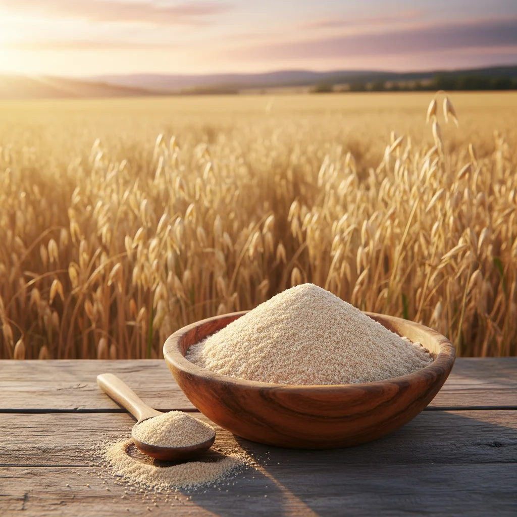 Golden oat stalks in a field